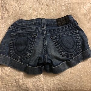 True Religion size 26 denim shorts